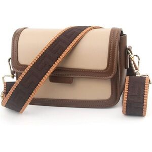 JACQUARD Tan Crossbody purse strap, replacement strap, gold hardware
